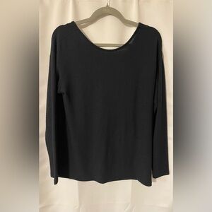 Banana Republic Black Long Sleeve Top with Low Back - Size M